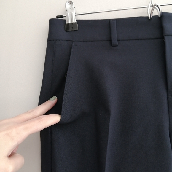 Vince Wool Tuxedo Stripe Slim Navy Trouser Pants 2 - Picture 5 of 16